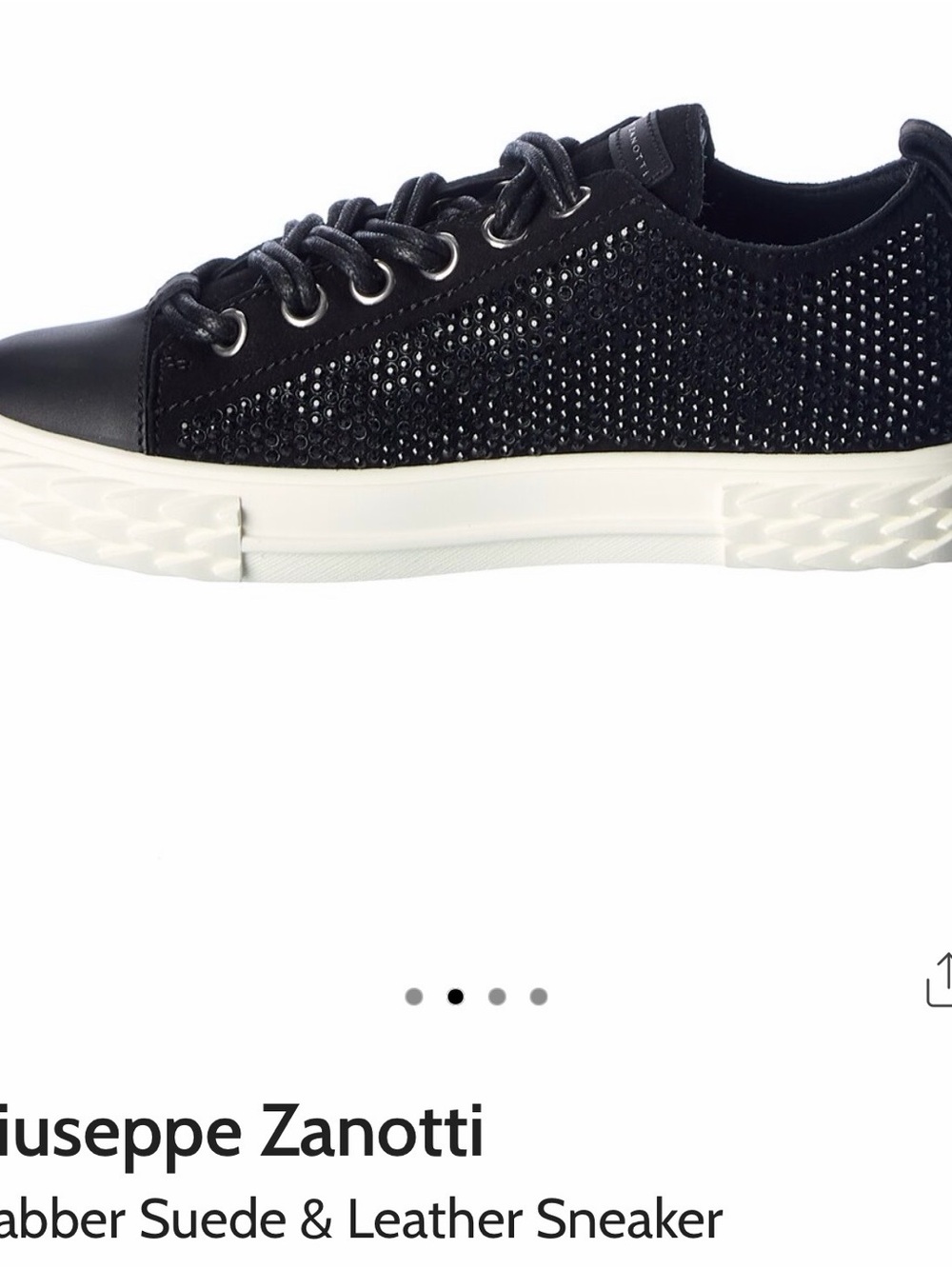 Giuseppe Zanotti Black Low-Top Sneaker with White Sole, excellent condition! - Picture 2 of 7